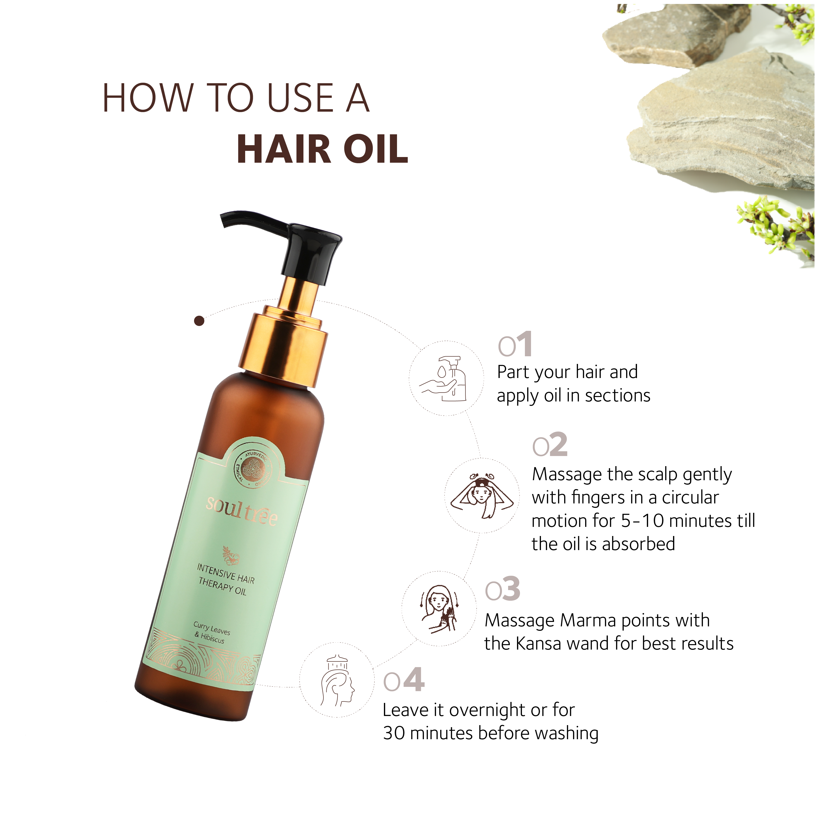 Intensive Hair Therapy Oil with Curry Leaves and Hibiscus - SoulTree