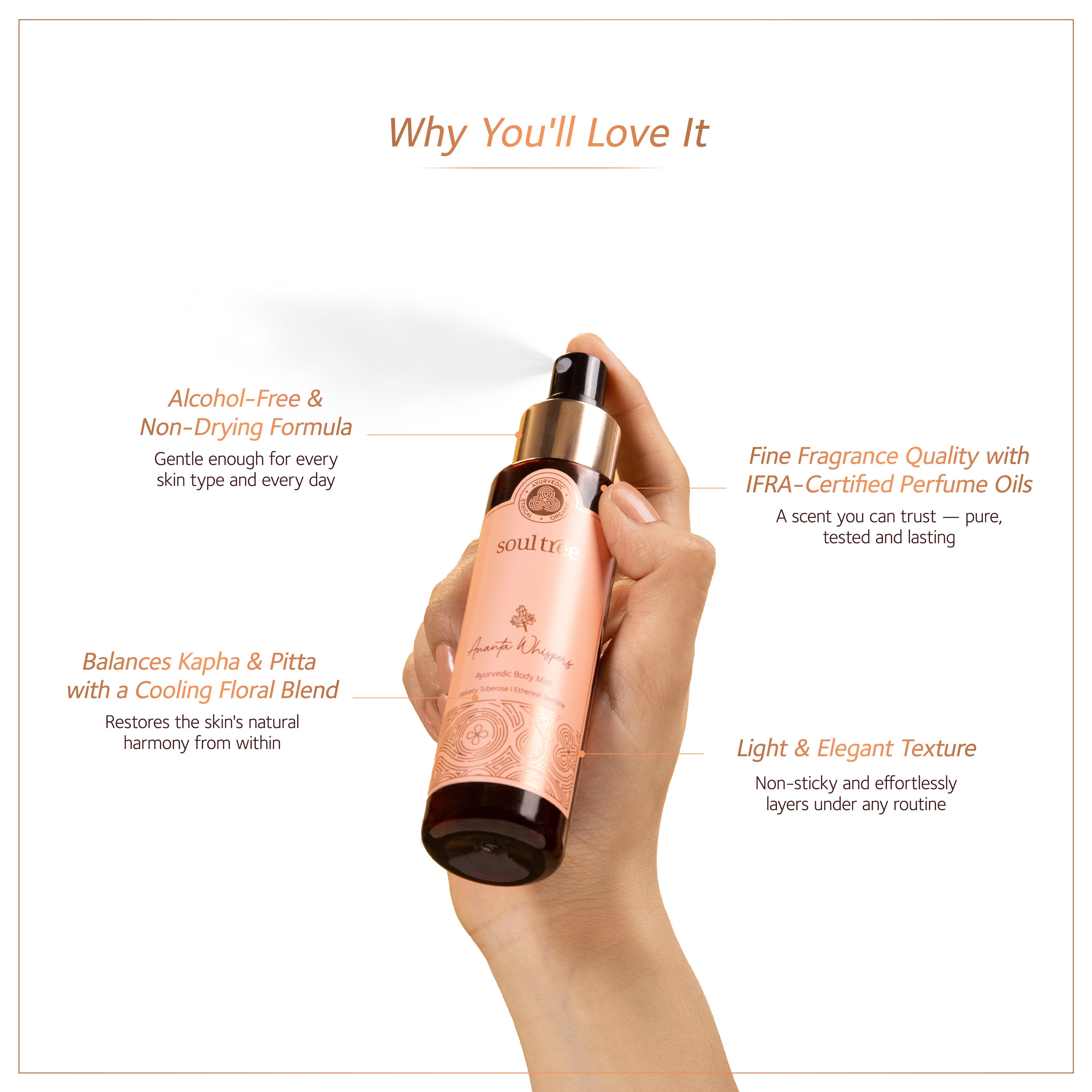 Soultree Ayurvedic Body Mist Ananta Whisper