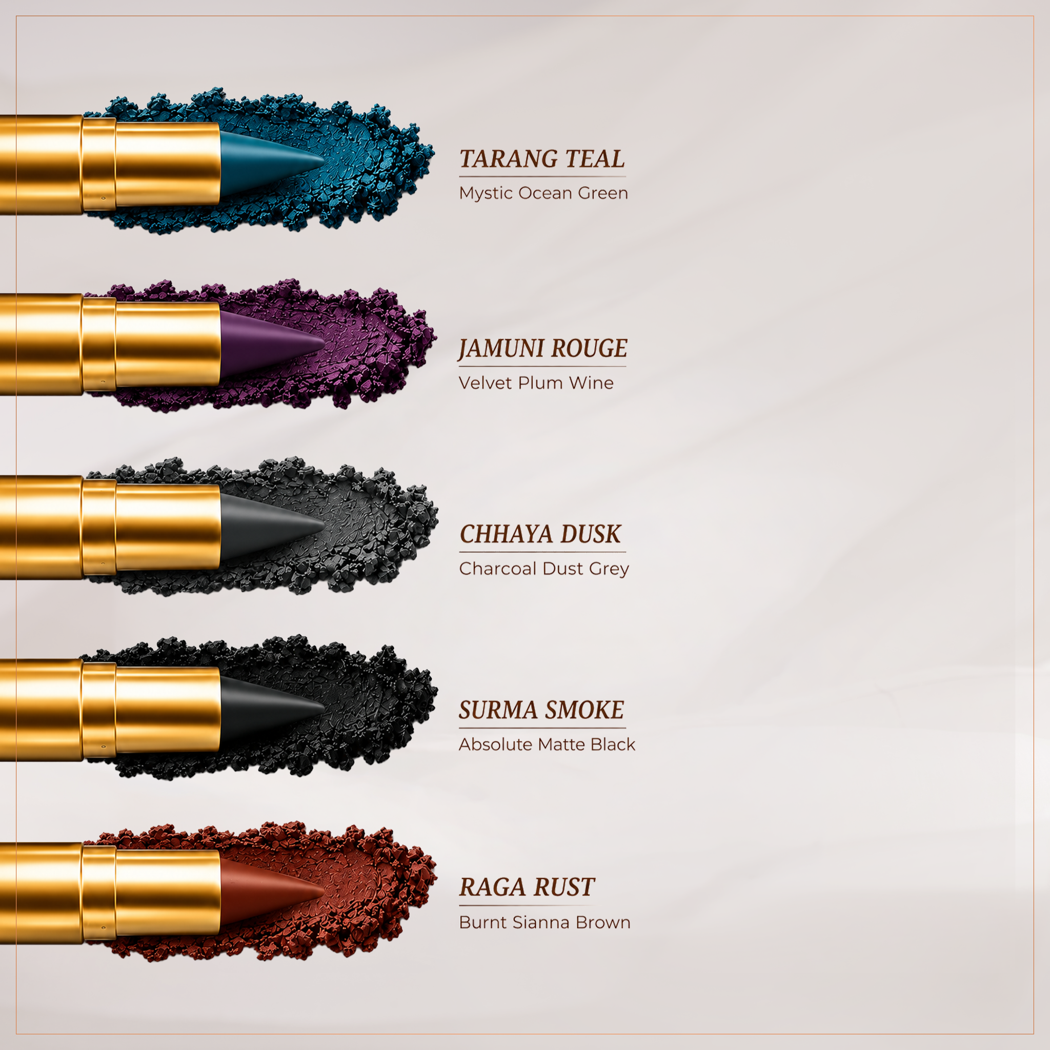 Surma Smoke matte kohl swatch, Abyssal Black Onyx