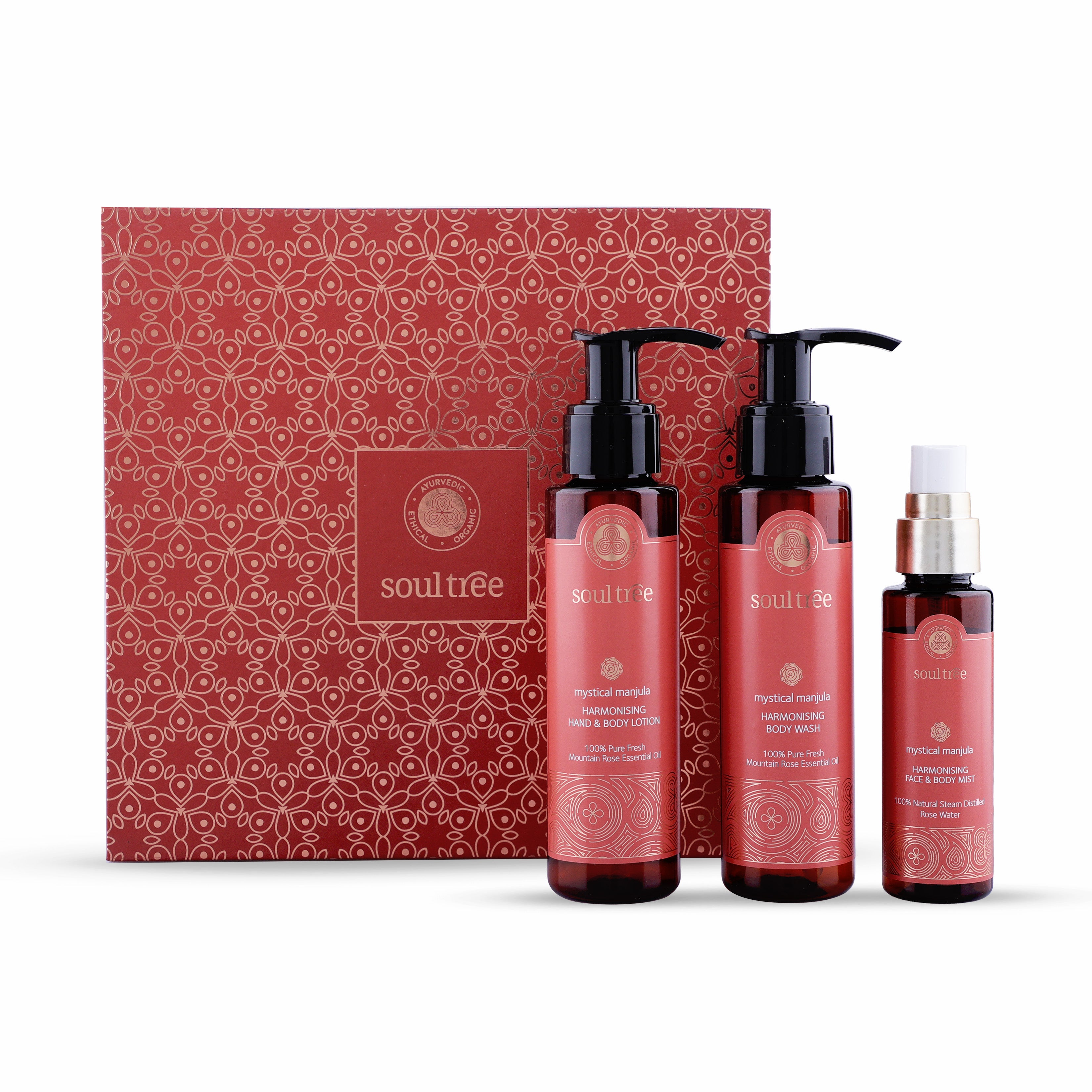 Mystical Manjula Rose Essentials Harmonising Body Care Gift Box - 250ml