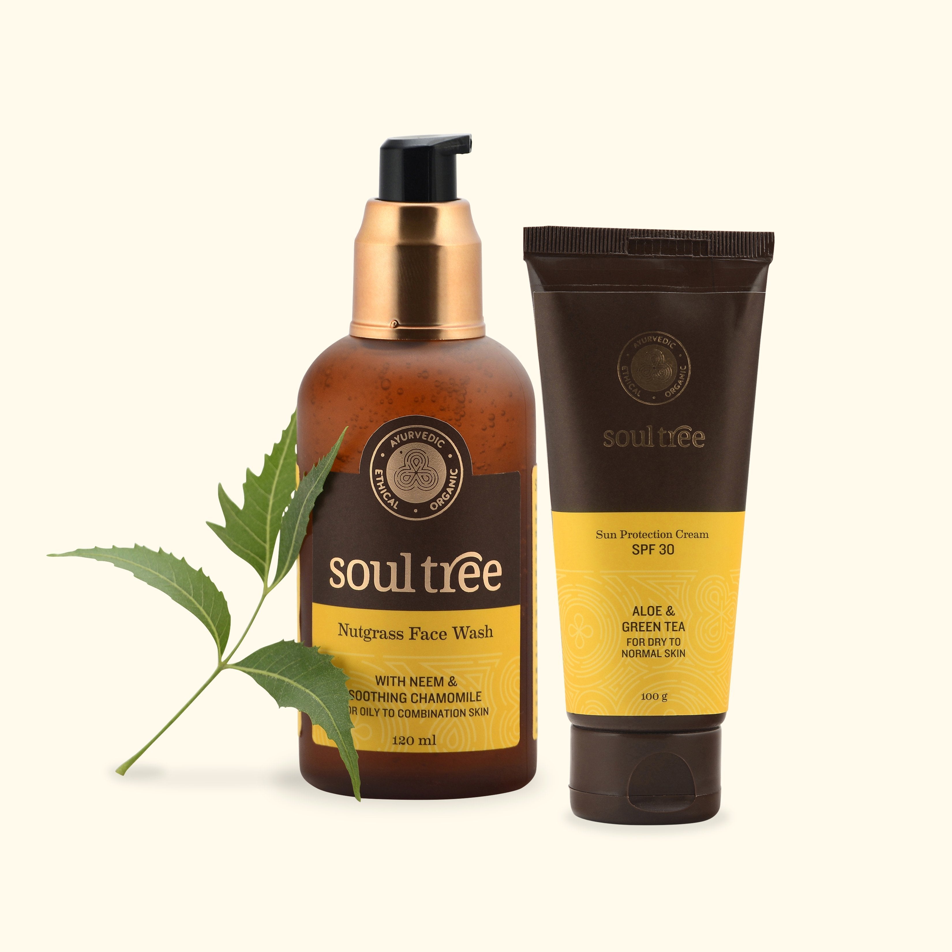 Nutgrass Face Wash & Sun Protection Cream SPF 30 Set